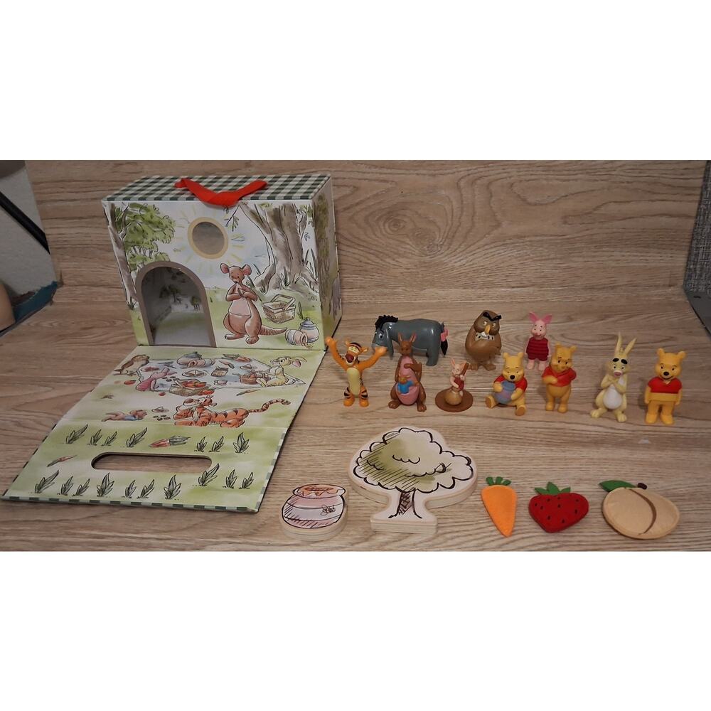 Winnie The Pooh Playset With Figures Pre-owned Loose Caketoppers 2023 As Is